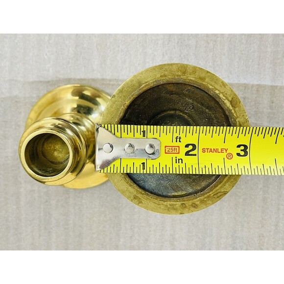 VTG Virginia Metalcrafters Brass Candlesticks Set of 2 – 3” Tall USA Made - Picture 6 of 12